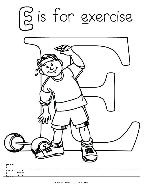 128+ Letter E Coloring Pages Preschool Printable 19