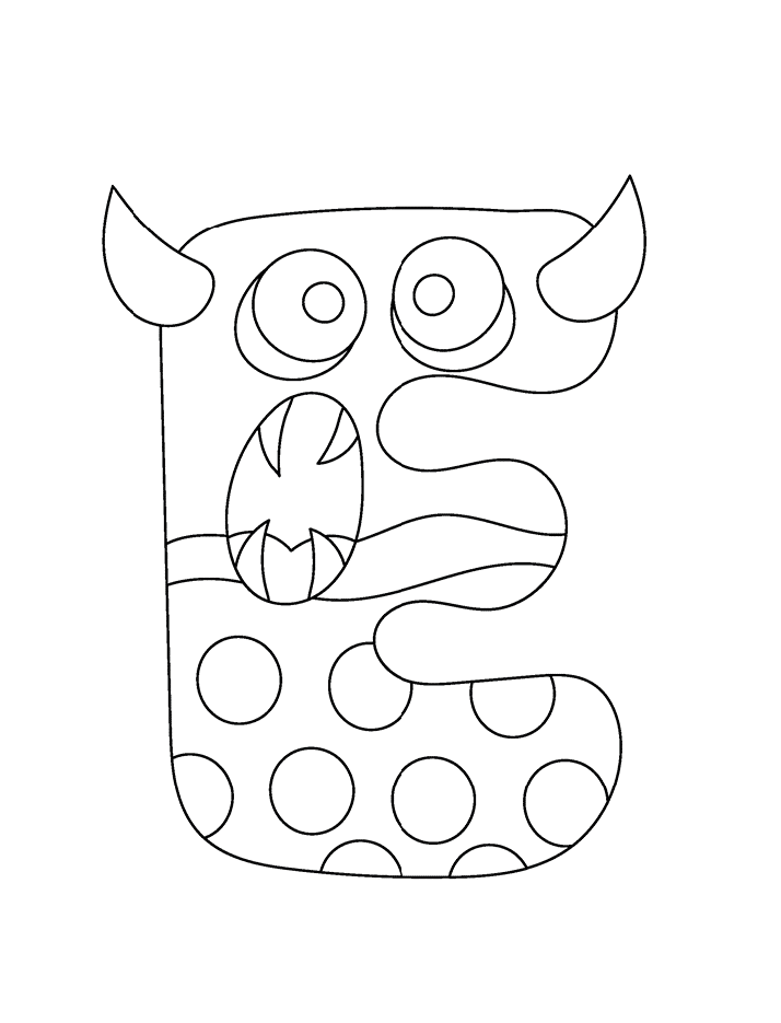 128+ Letter E Coloring Pages Preschool Printable 38