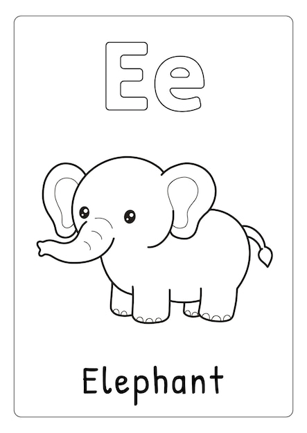 128+ Letter E Coloring Pages Preschool Printable 4