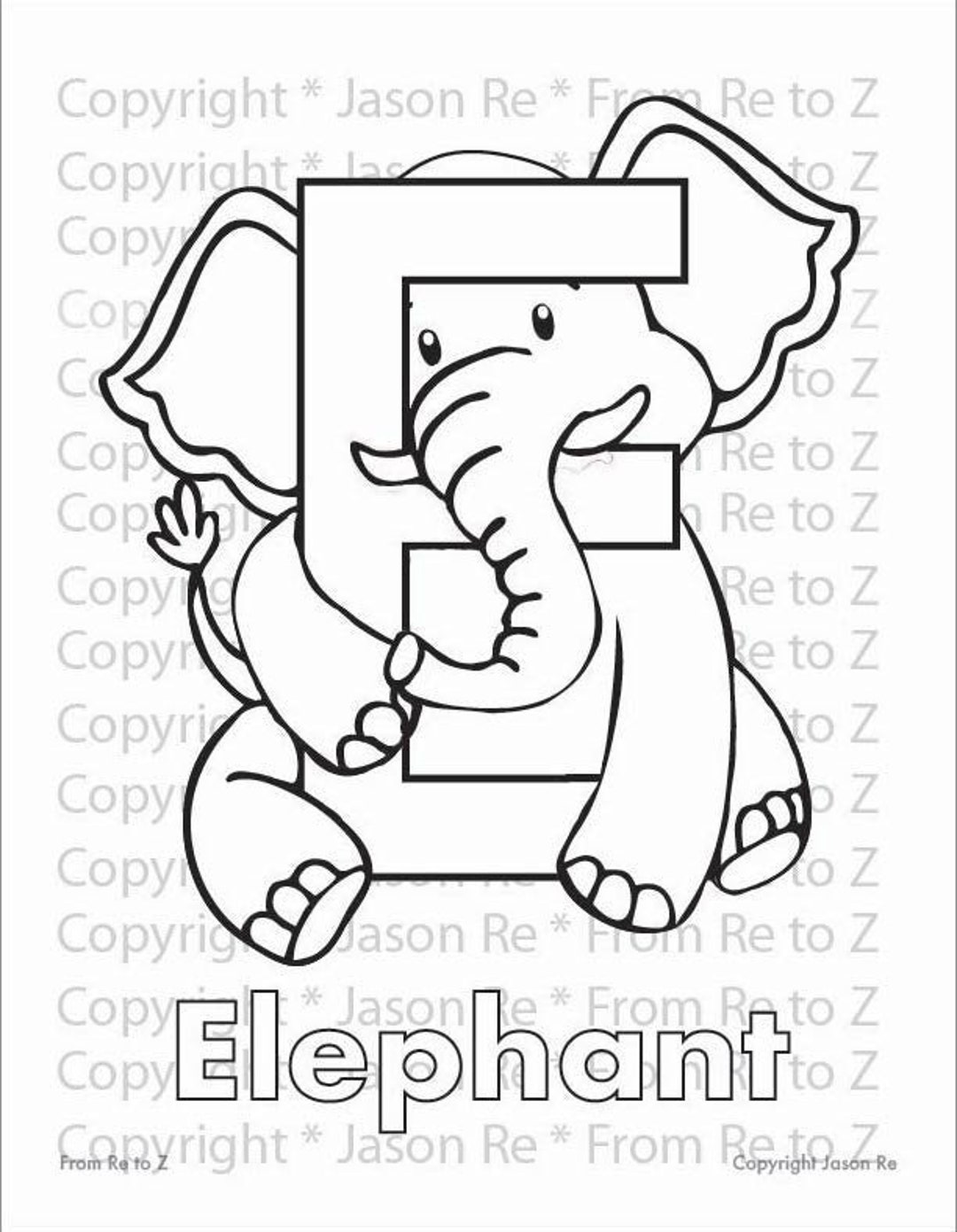 128+ Letter E Coloring Pages Preschool Printable 41