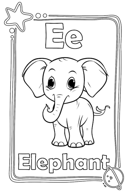 128+ Letter E Coloring Pages Preschool Printable 43