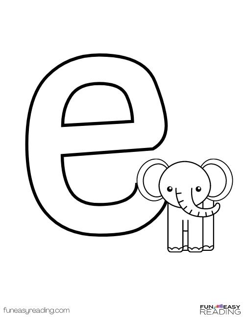 128+ Letter E Coloring Pages Preschool Printable 5