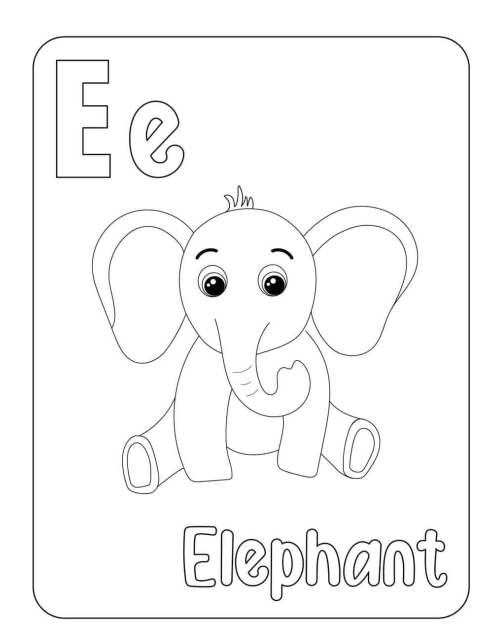 128+ Letter E Coloring Pages Preschool Printable 56