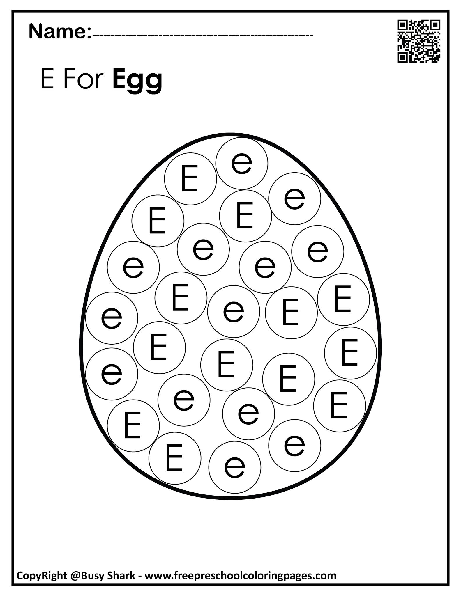 128+ Letter E Coloring Pages Preschool Printable 65