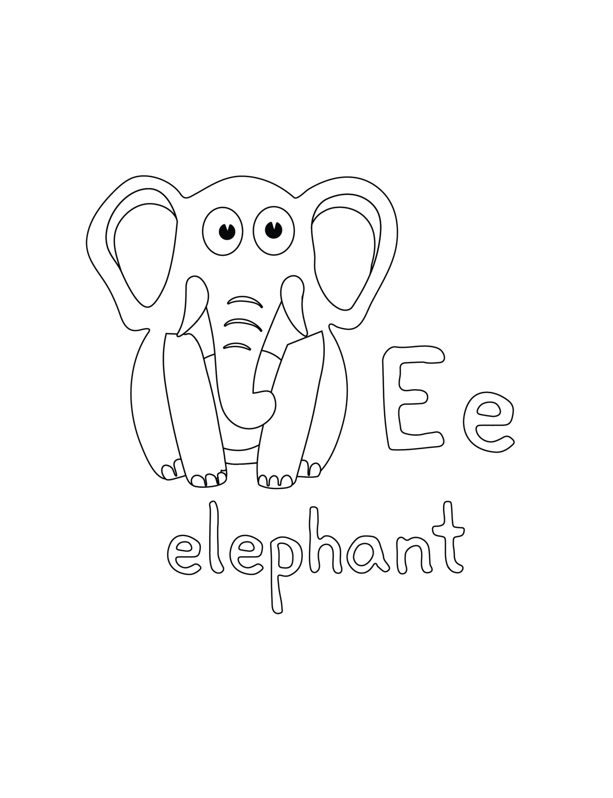 128+ Letter E Coloring Pages Preschool Printable 66