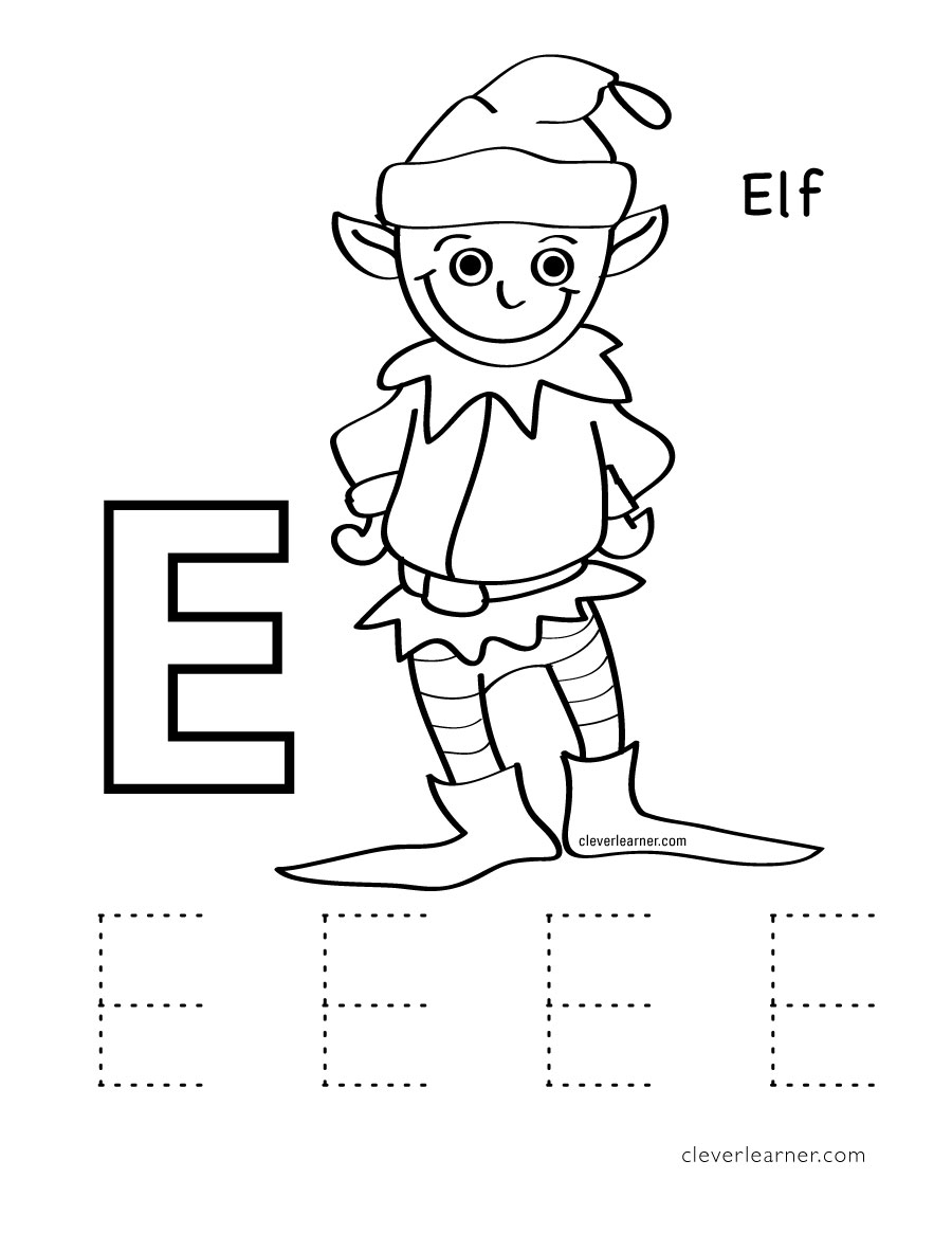 128+ Letter E Coloring Pages Preschool Printable 72