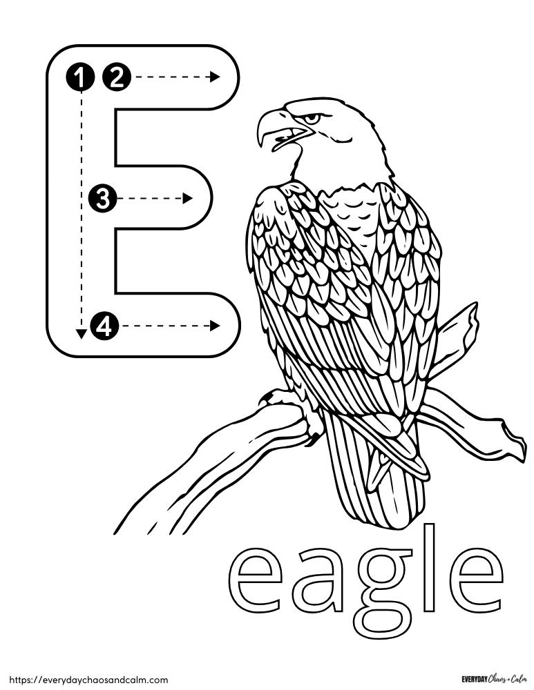 128+ Letter E Coloring Pages Preschool Printable 77