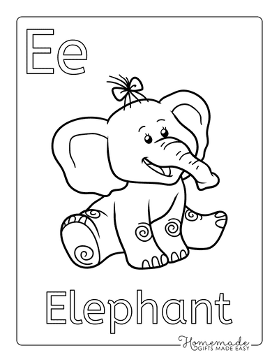 128+ Letter E Coloring Pages Preschool Printable 8