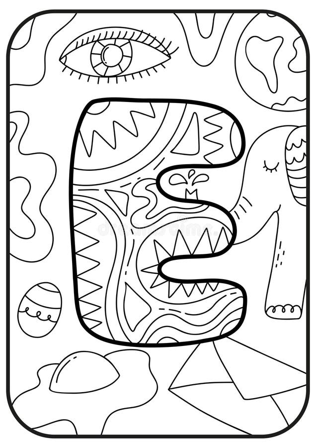 128+ Letter E Coloring Pages Preschool Printable 80