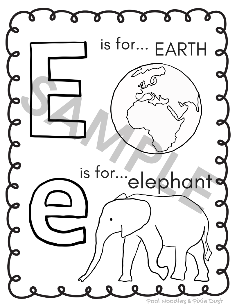 128+ Letter E Coloring Pages Preschool Printable 83