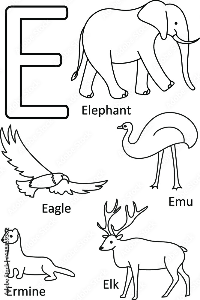 128+ Letter E Coloring Pages Preschool Printable 88