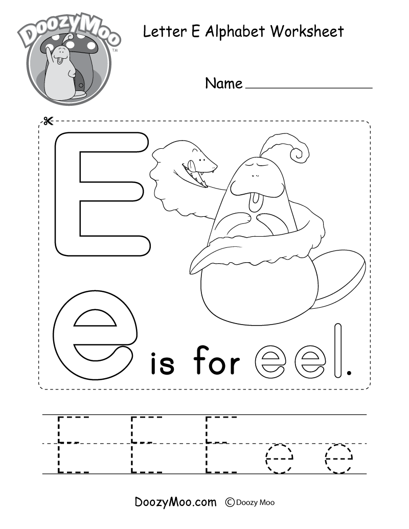 128+ Letter E Coloring Pages Preschool Printable 9