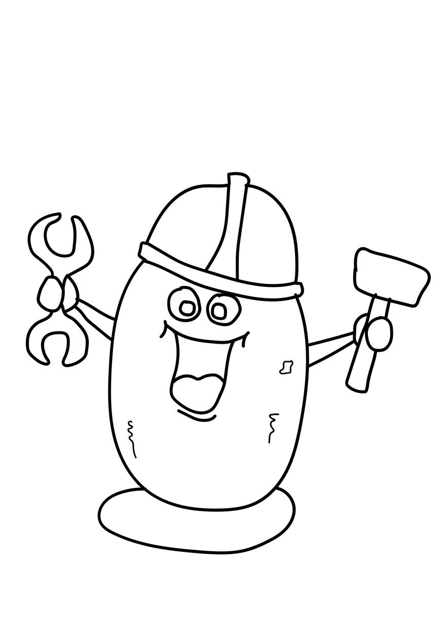 130 Cartoon Easy Coloring Pages Printable 13