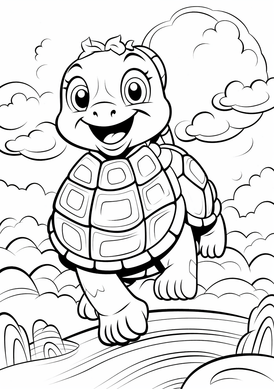 130 Cartoon Easy Coloring Pages Printable 7