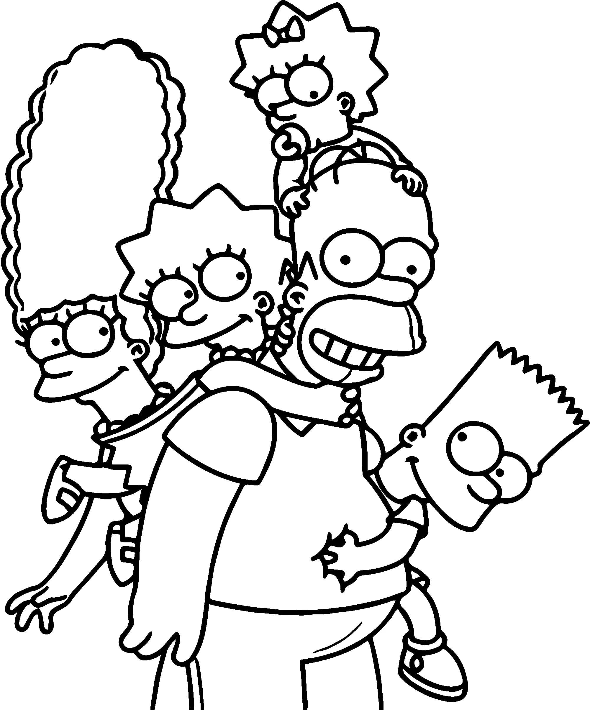 130 Simpsons Coloring Pages for Cartoon Fans 106