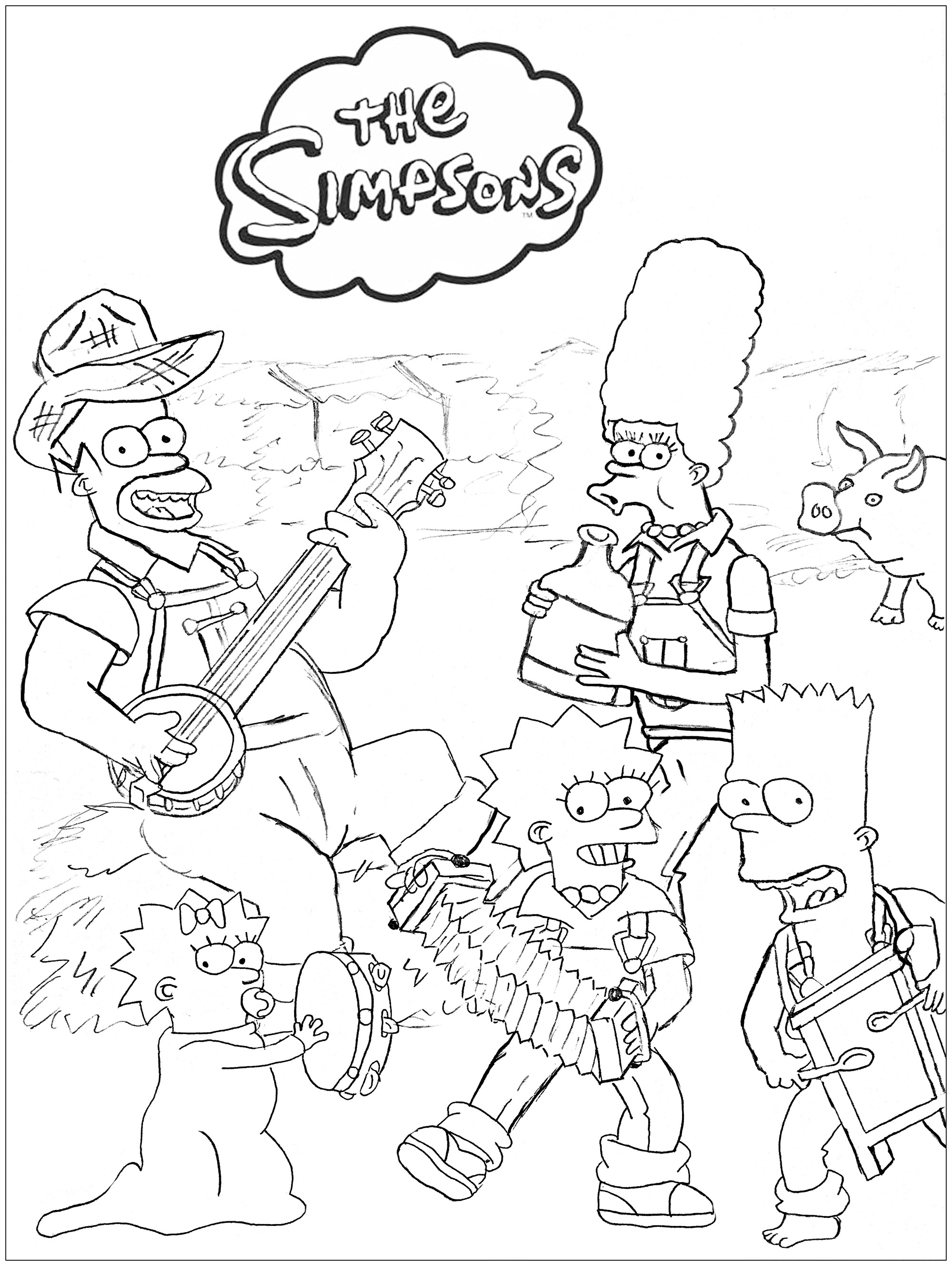 130 Simpsons Coloring Pages for Cartoon Fans 108