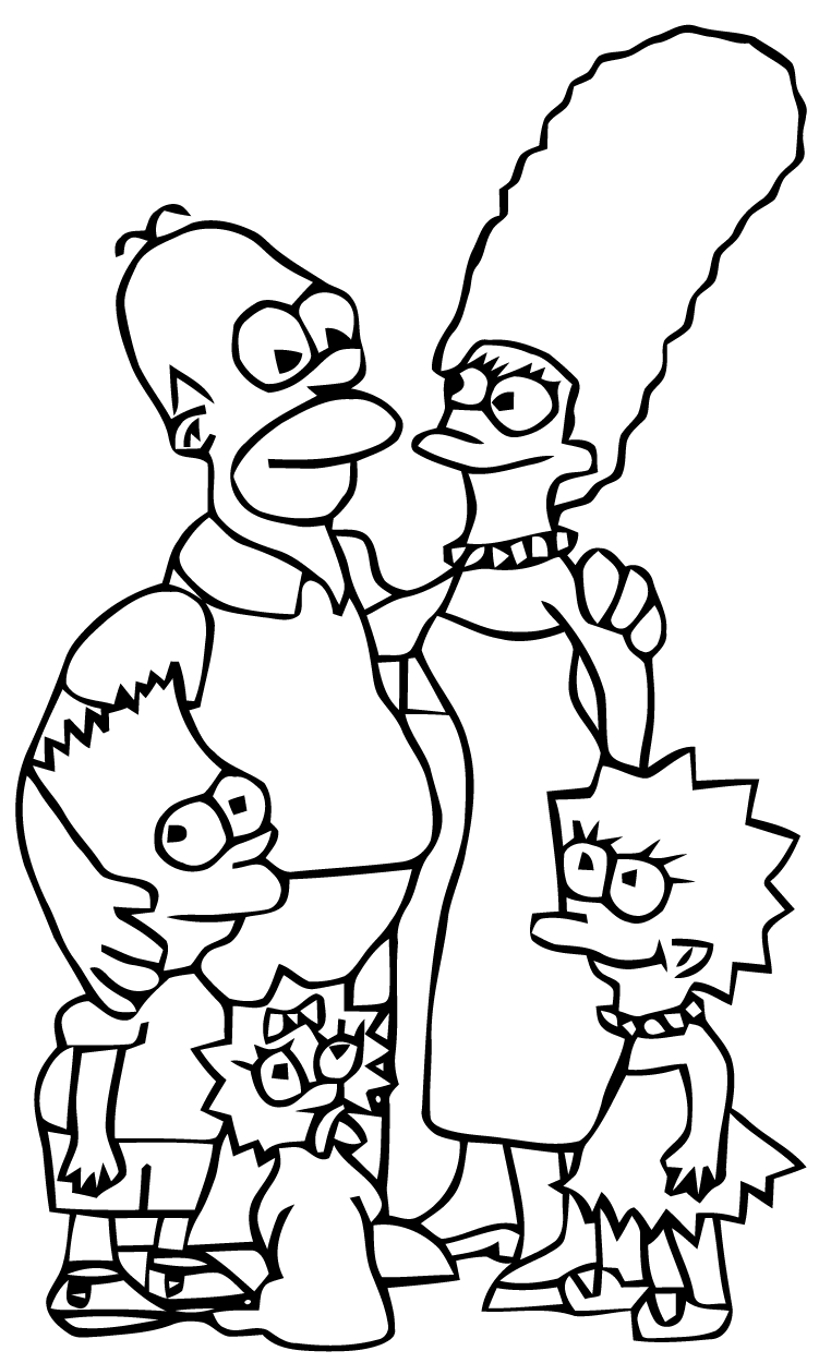 130 Simpsons Coloring Pages for Cartoon Fans 17