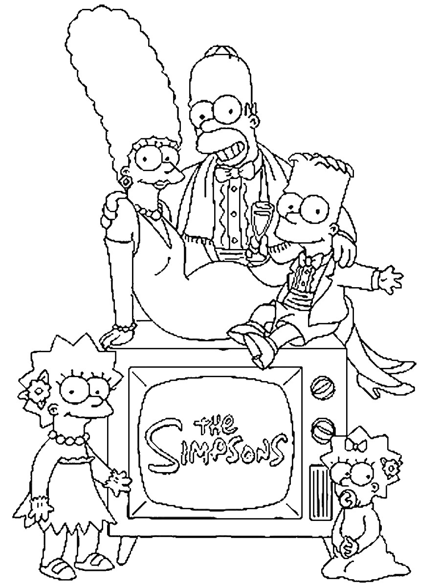 130 Simpsons Coloring Pages for Cartoon Fans 24