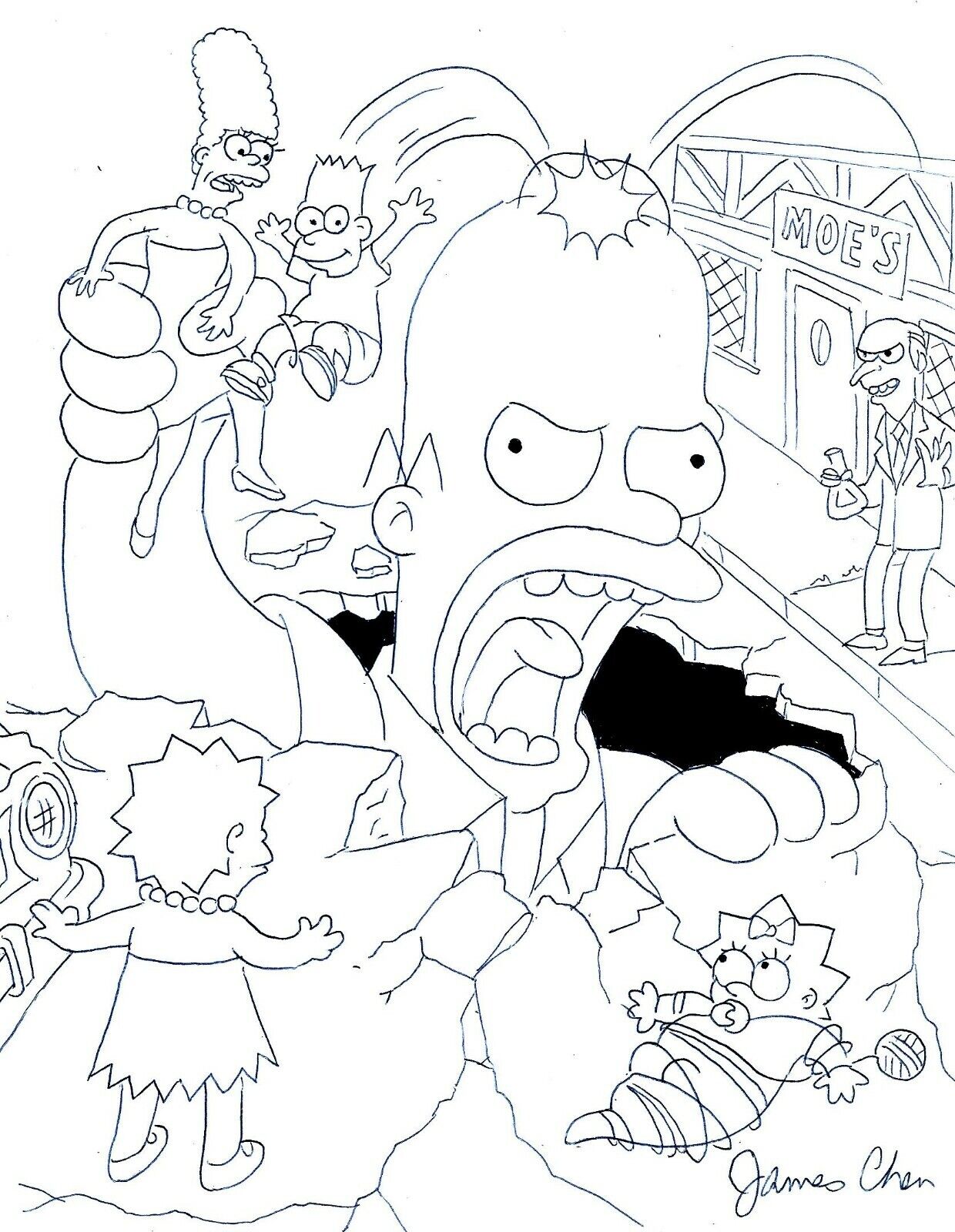 130 Simpsons Coloring Pages for Cartoon Fans 77