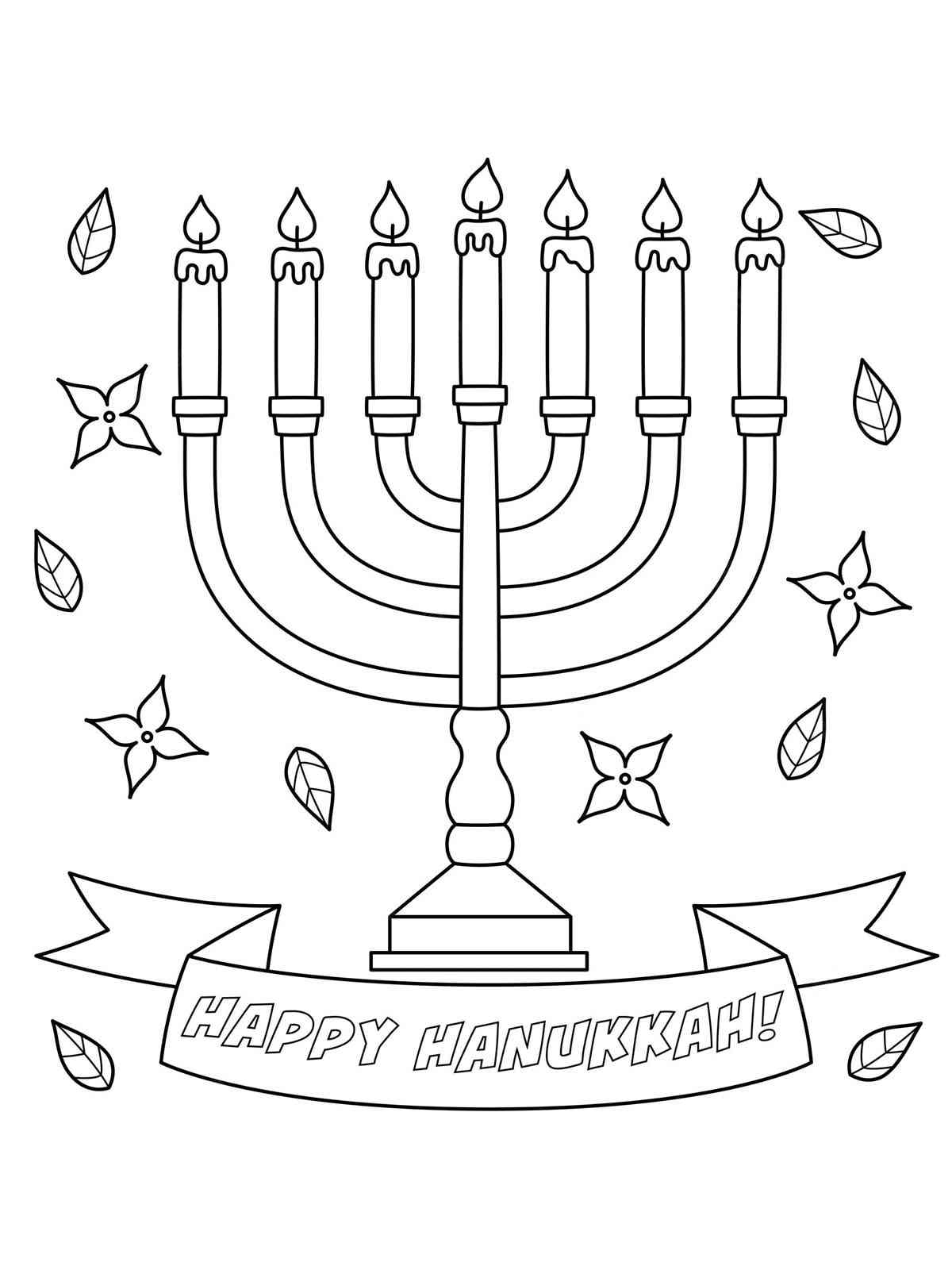 138 Hanukkah Coloring Pages: Festival of Lights in Color 2