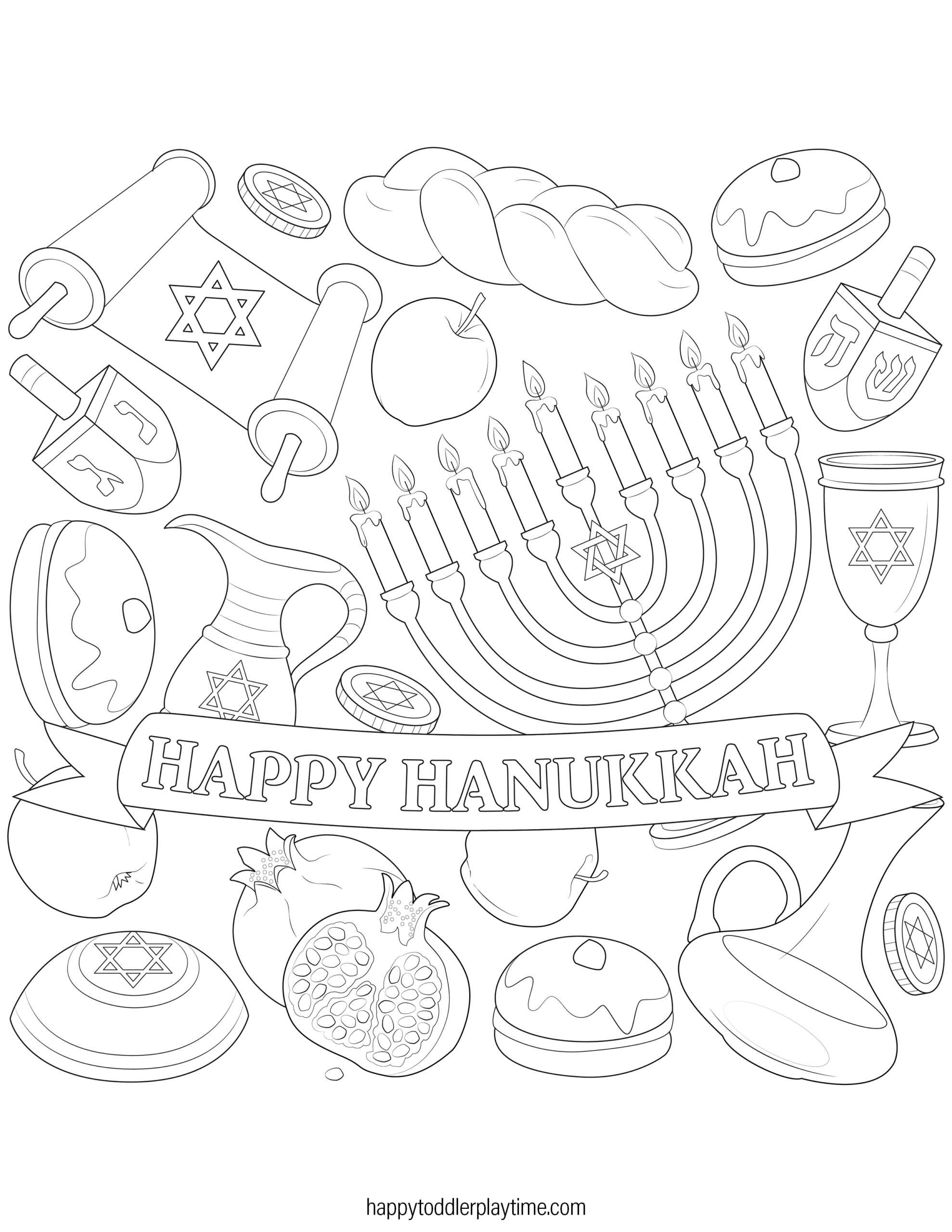 138 Hanukkah Coloring Pages: Festival of Lights in Color 34