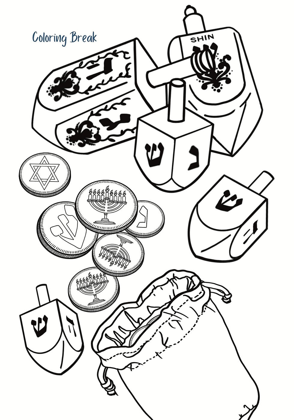 138 Hanukkah Coloring Pages: Festival of Lights in Color 38