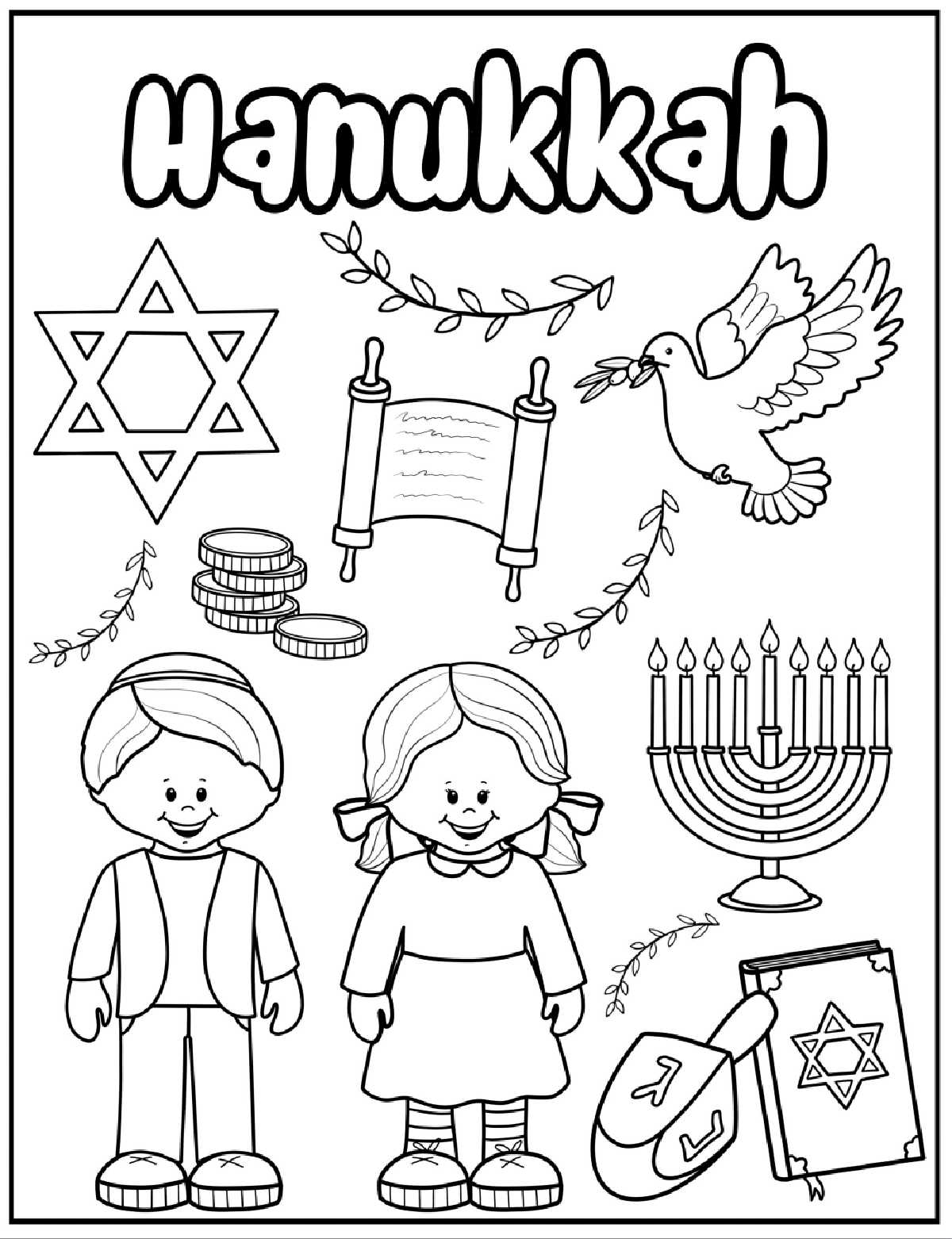 138 Hanukkah Coloring Pages: Festival of Lights in Color 64