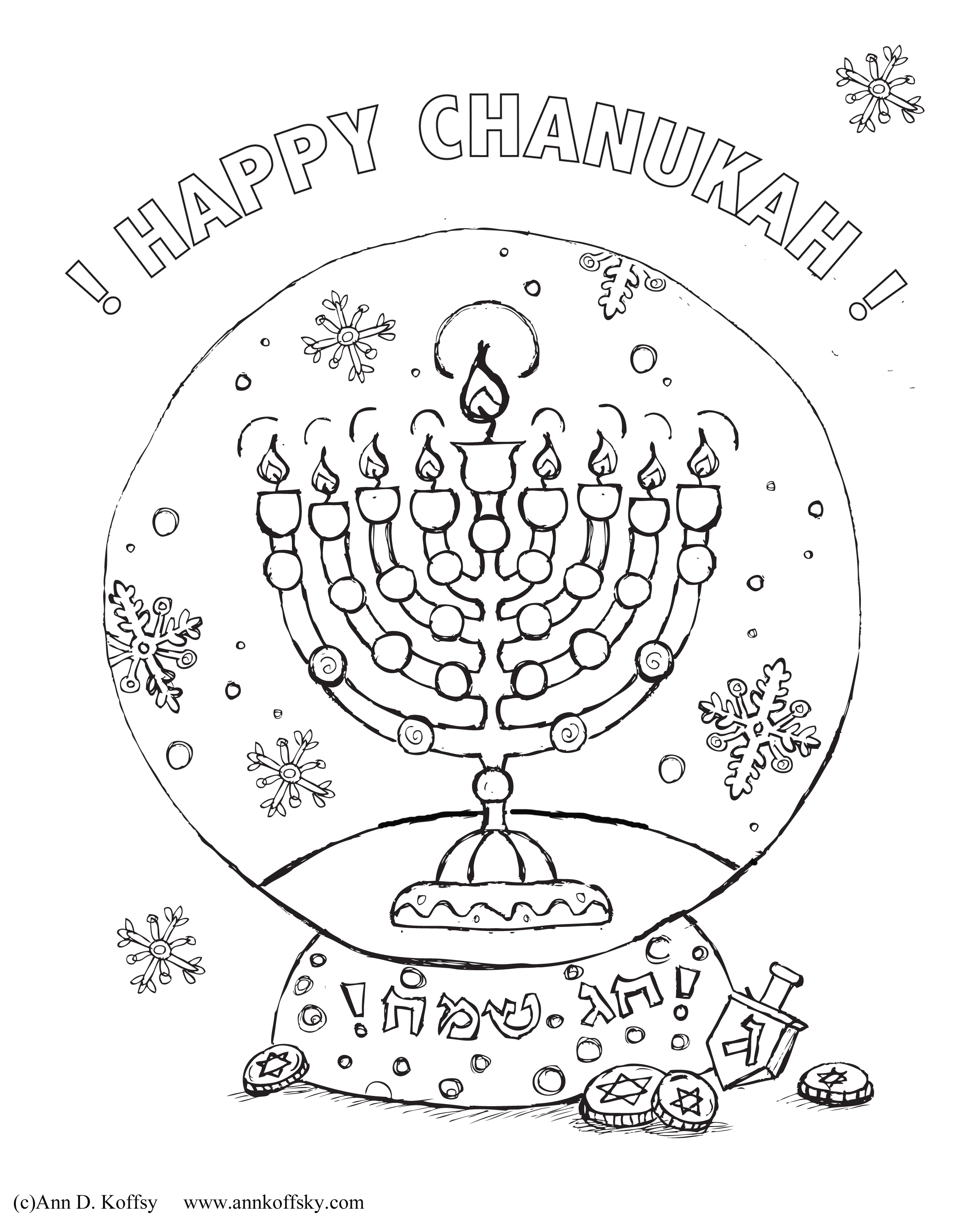 138 Hanukkah Coloring Pages: Festival of Lights in Color 9