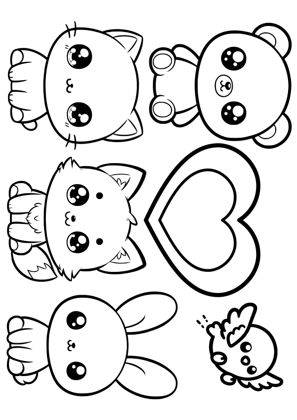 140 Cute Animals Coloring Pages FREE Printable 1