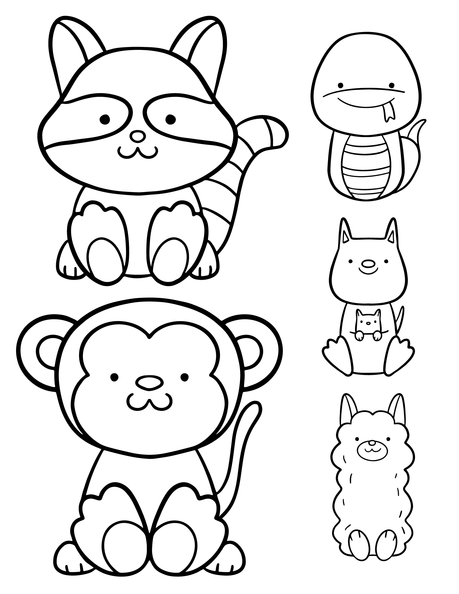 140 Cute Animals Coloring Pages FREE Printable 118