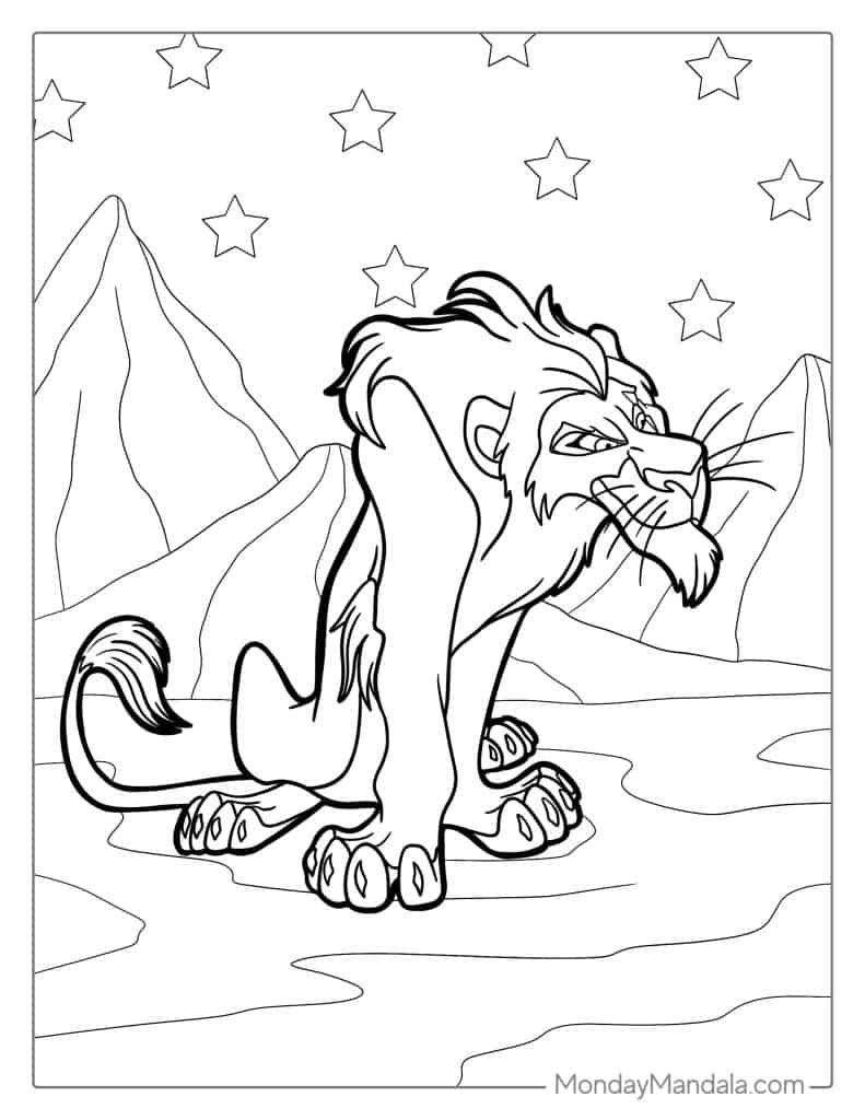 150 Lion Coloring Pages: Roaring Fun for Kids 103