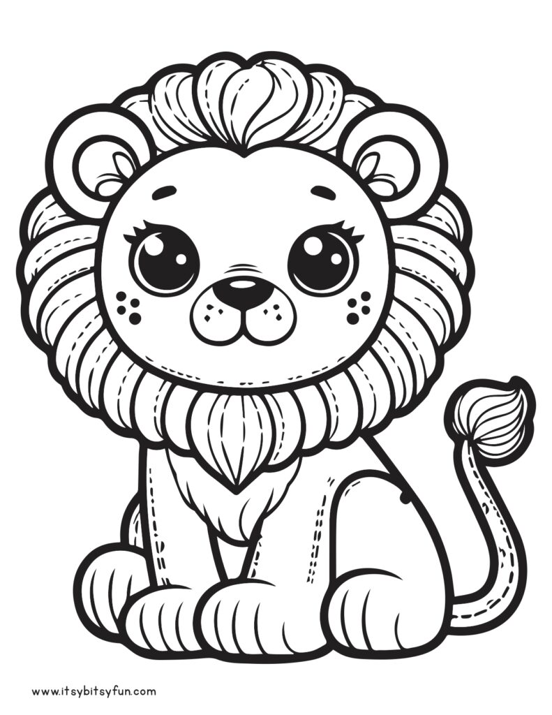 150 Lion Coloring Pages: Roaring Fun for Kids 104