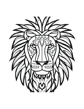 150 Lion Coloring Pages: Roaring Fun for Kids 11