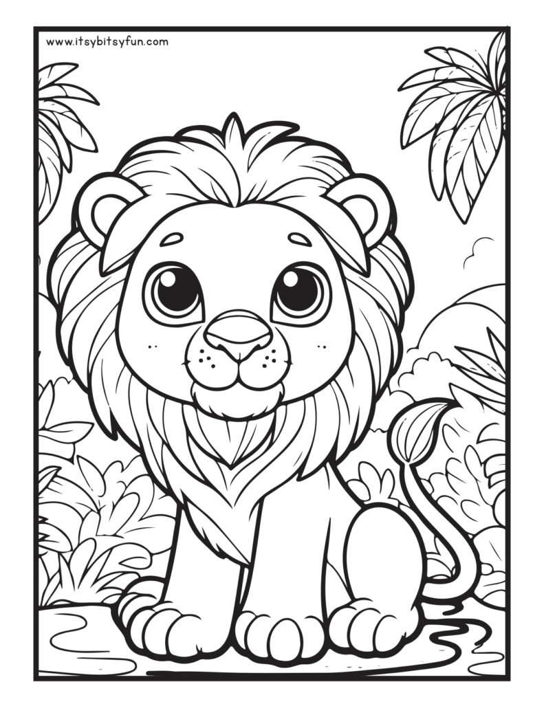 150 Lion Coloring Pages: Roaring Fun for Kids 110