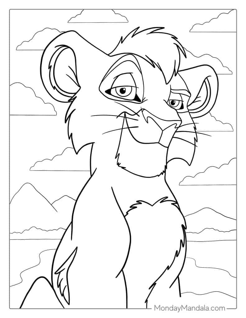 150 Lion Coloring Pages: Roaring Fun for Kids 111