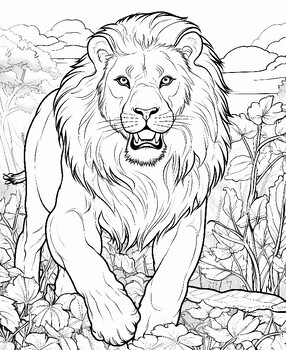 150 Lion Coloring Pages: Roaring Fun for Kids 12