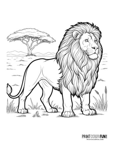 150 Lion Coloring Pages: Roaring Fun for Kids 29