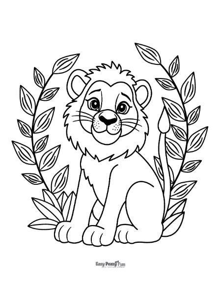 150 Lion Coloring Pages: Roaring Fun for Kids 41