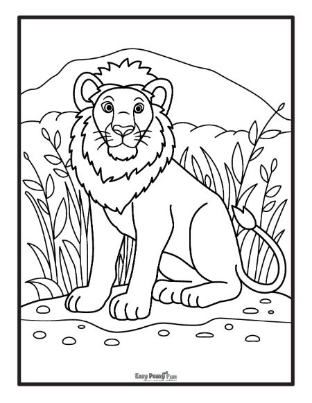 150 Lion Coloring Pages: Roaring Fun for Kids 45