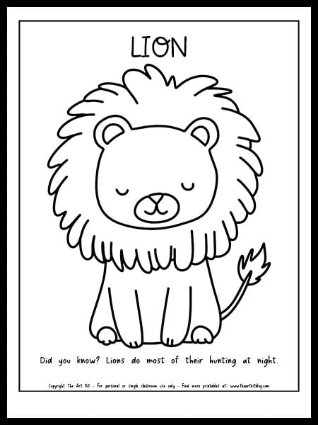 150 Lion Coloring Pages: Roaring Fun for Kids 49