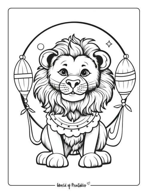 150 Lion Coloring Pages: Roaring Fun for Kids 55