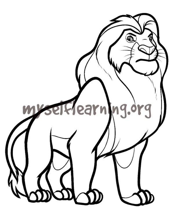 150 Lion Coloring Pages: Roaring Fun for Kids 65