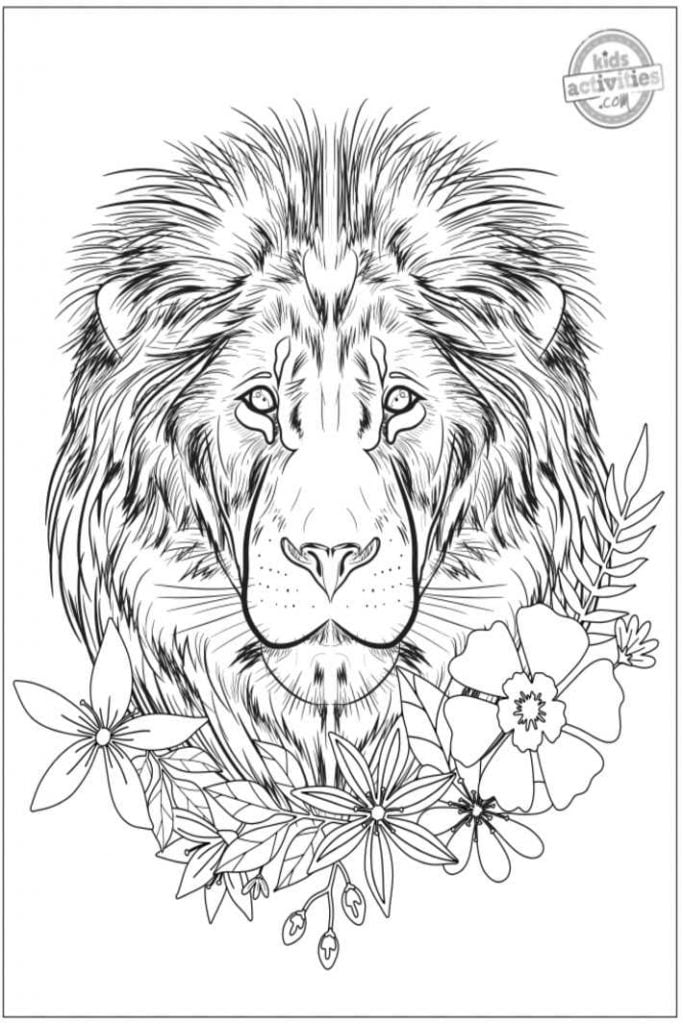 150 Lion Coloring Pages: Roaring Fun for Kids 86