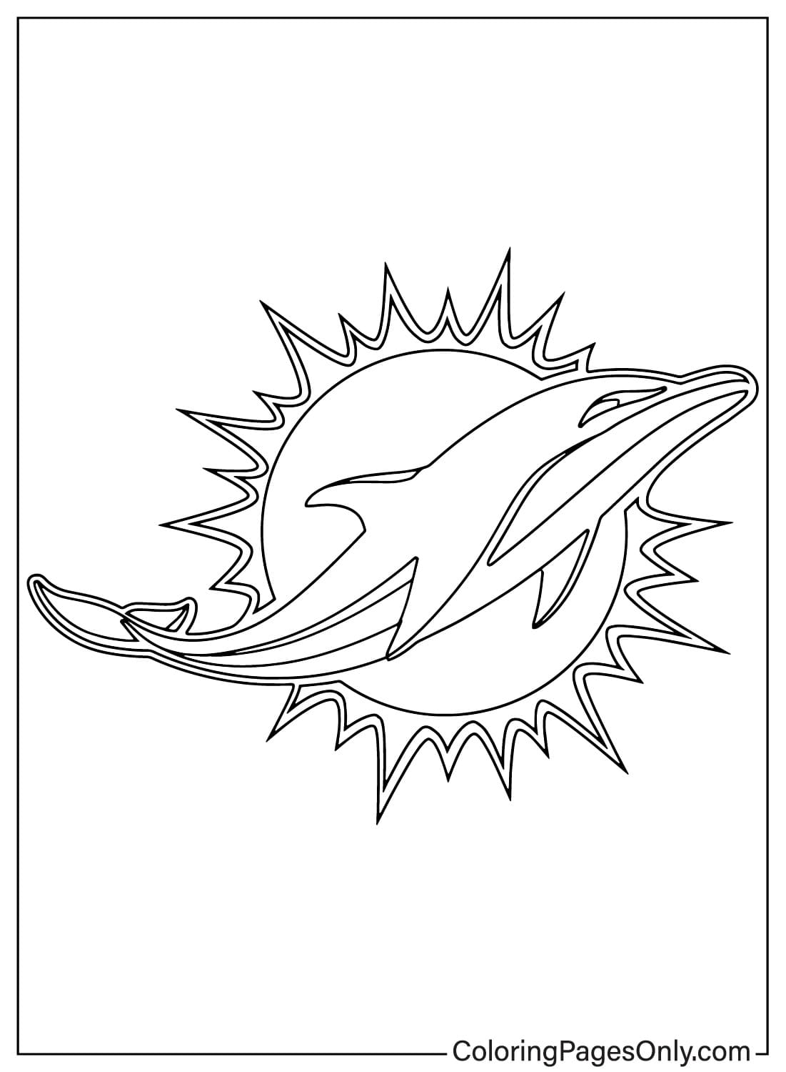 160+ Miami Dolphins Logo Coloring Pages Printable 6