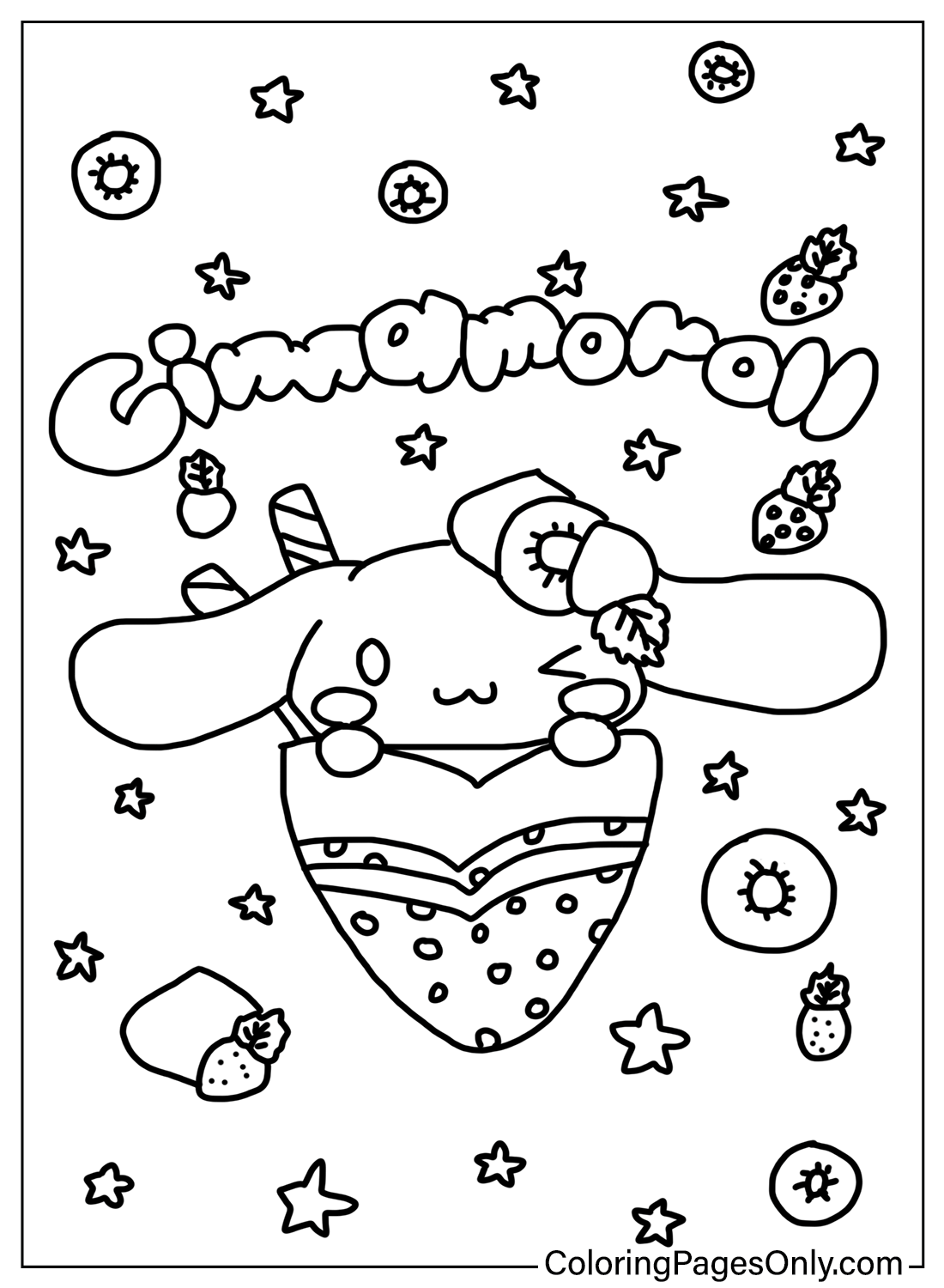 172+ Cinnamon Roll Hello Kitty Coloring Pages Printable 12