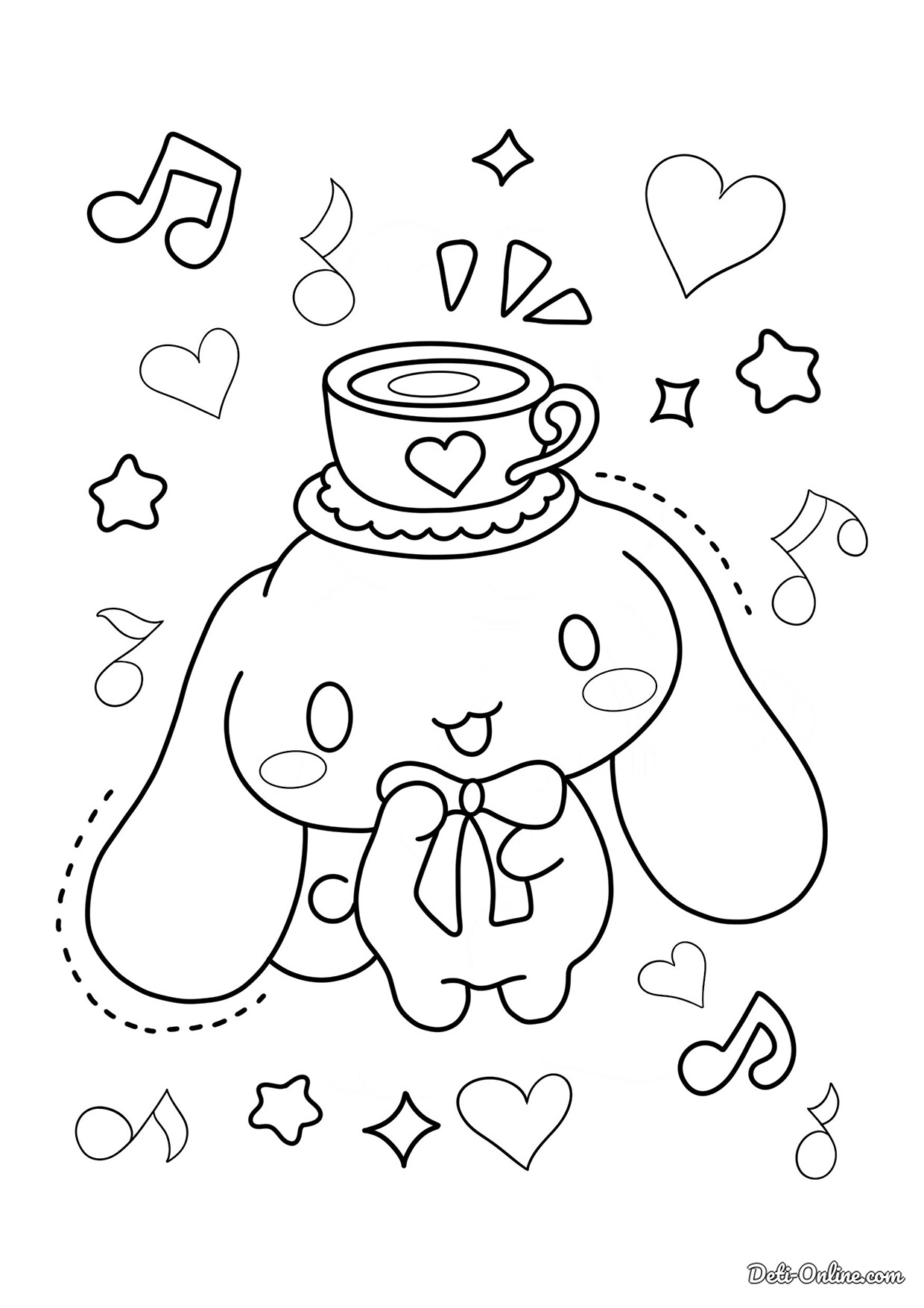 172+ Cinnamon Roll Hello Kitty Coloring Pages Printable 13