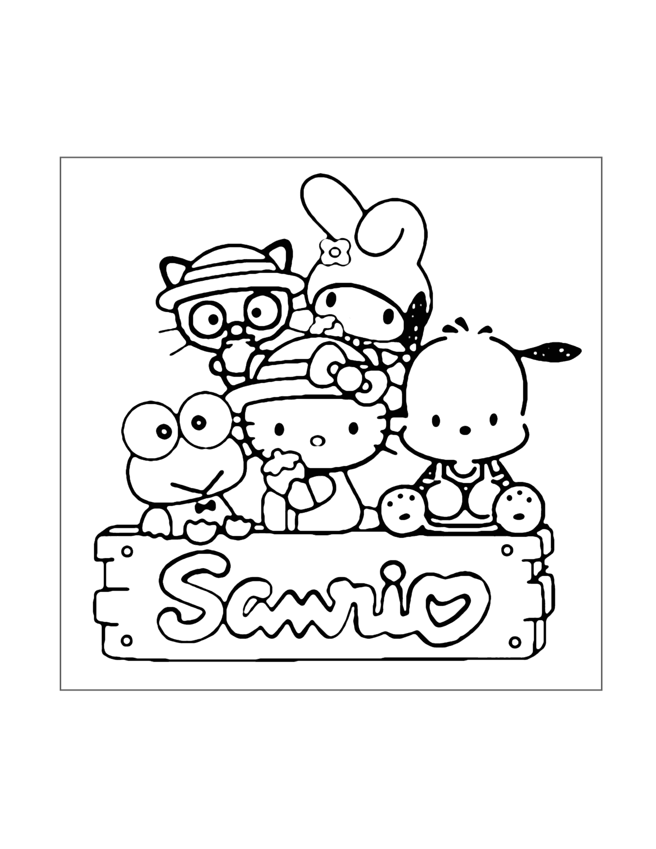 172+ Cinnamon Roll Hello Kitty Coloring Pages Printable 130