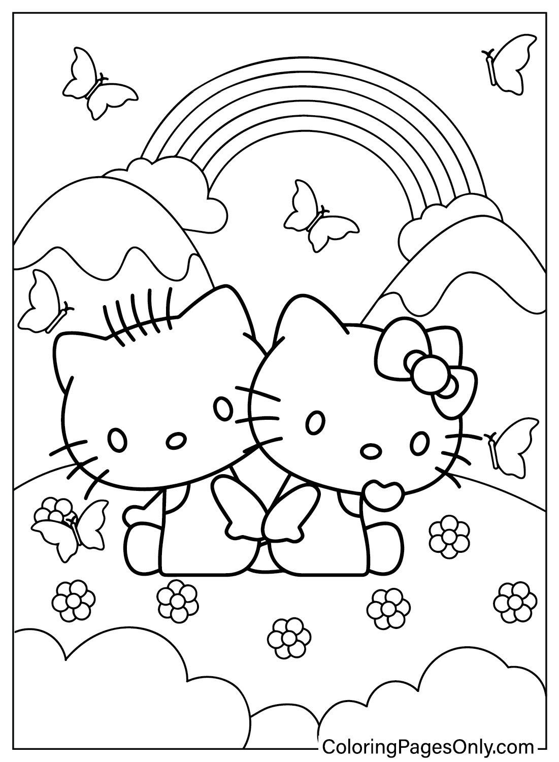 172+ Cinnamon Roll Hello Kitty Coloring Pages Printable 160