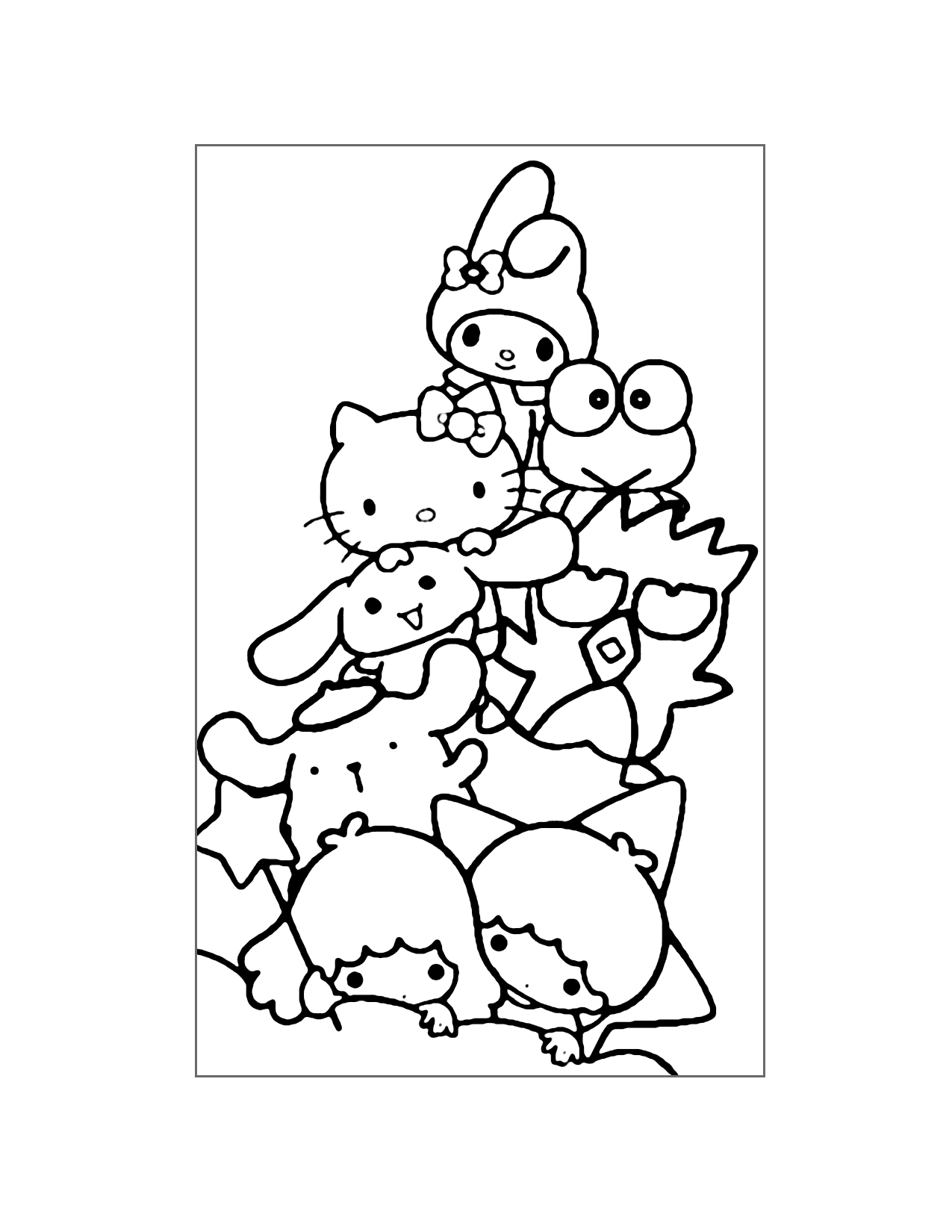 172+ Cinnamon Roll Hello Kitty Coloring Pages Printable 170