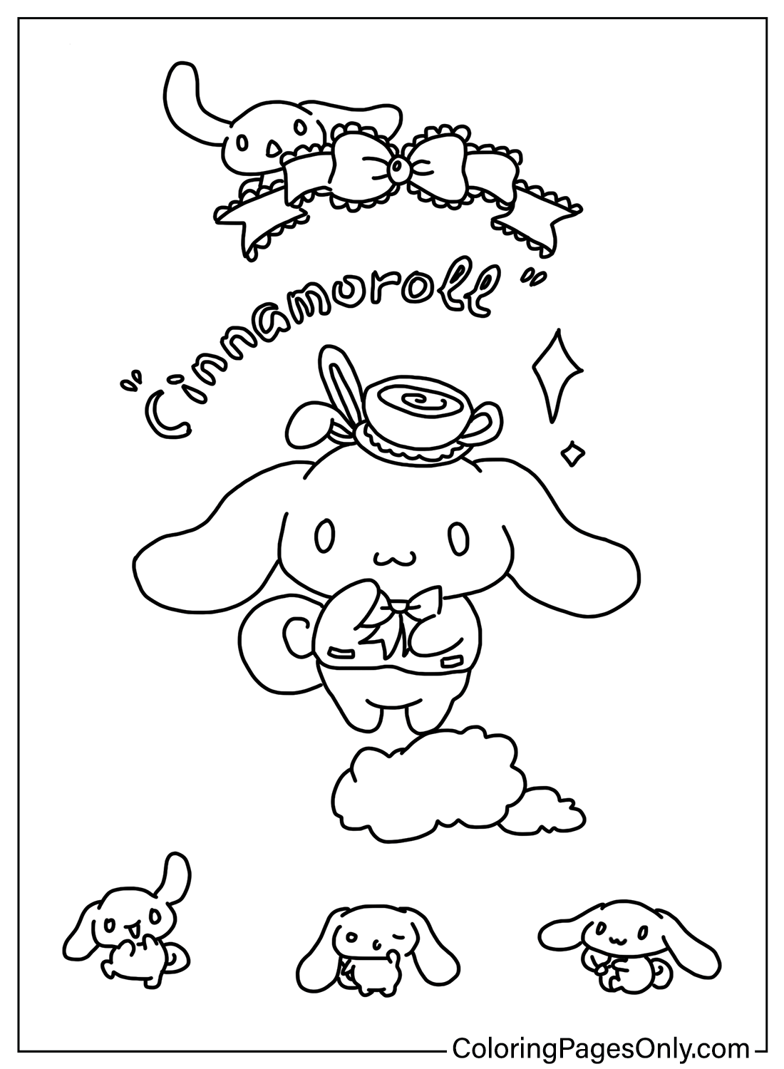 172+ Cinnamon Roll Hello Kitty Coloring Pages Printable 23